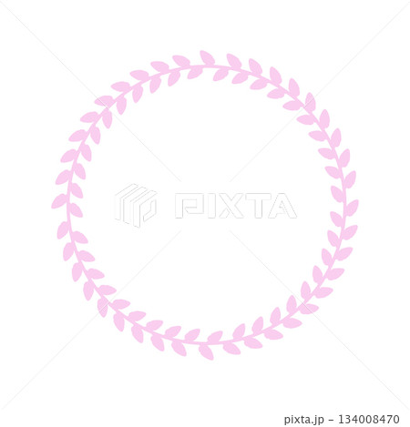 Easter circle frame, wreath with branches. Vector illustration. 134008470