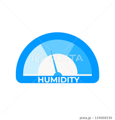 Hygrometer, Humidity meter, Climate control tool. Vector illustration. Hygrometer, Humidity meter, Climate control tool. Vector illustration. 134008530