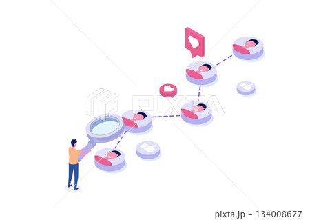 Find leads, marketing strategy, generate sales, find new customer, sales funnel concept. Isometric Vector illustrations set for banner, website, landing page, flyer. Find leads, marketing strategy, generate sales, find new customer, sales funnel concept. Isometric Vector illustrations set for banner, website, landing page, flyer. 134008677