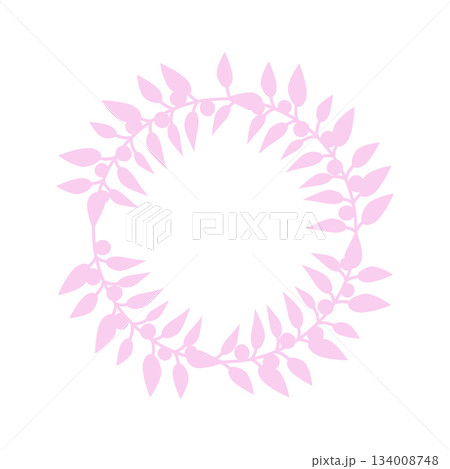 Easter circle frame, wreath with branches. Vector illustration. Easter circle frame, wreath with branches. Vector illustration. 134008748
