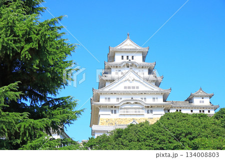 兵庫県姫路市、国宝姫路城の風景 兵庫県姫路市、国宝姫路城の風景 134008803