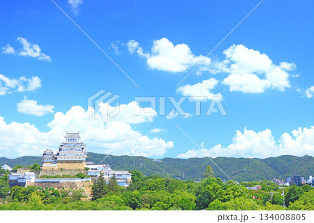 兵庫県姫路市、国宝姫路城の風景 兵庫県姫路市、国宝姫路城の風景 134008805