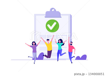 Complete project task, getting things done,...のイラスト素材 [134008851] - PIXTA