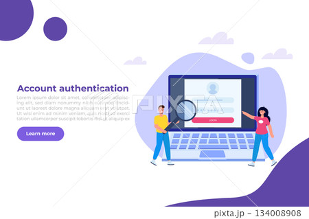 Online registration and sign up, Account authentication concept. Vector UI illustration. 134008908