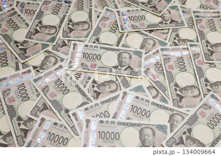 たくさんの1万円札 たくさんの1万円札 134009664