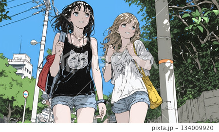 キャミソール姿の若い女性  /  Young Woman in a Camisole Top