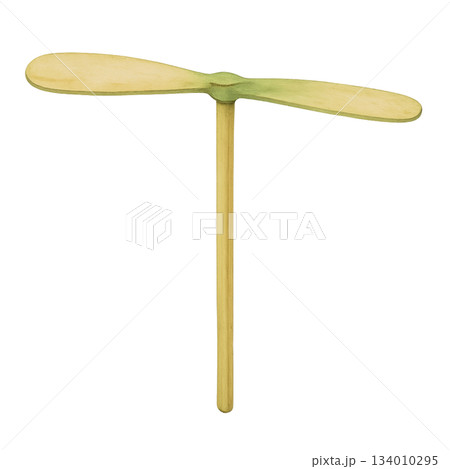 竹とんぼの水彩イラスト(背景透過) 竹とんぼの水彩イラスト(背景透過) 134010295