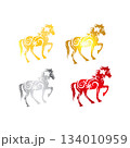 Gold leaf horse 134010959