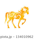 Gold leaf horse 134010962