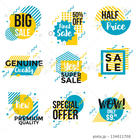 Vivid Collection of Sale Discount Styled Banners 134011708