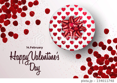 Valentines day card or Banner Valentines day card or Banner 134011748