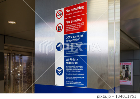 No Smoking and No Alcohol and Others Warning Prohibition Signage No Smoking and No Alcohol and Others Warning Prohibition Signage 134011753