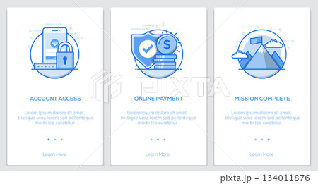 Flat line Onboarding Concepts 134011876