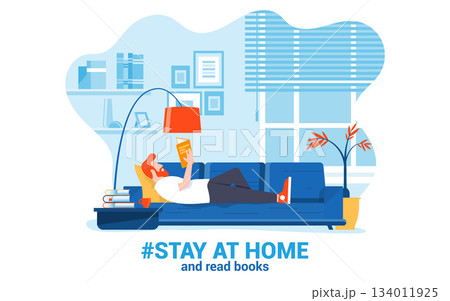 Flat Modern design Illustration of Stay at Home 3 134011925