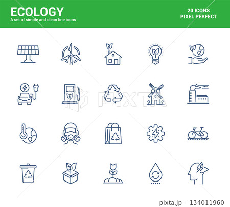 Flat line icons design-Ecology Flat line icons design-Ecology 134011960
