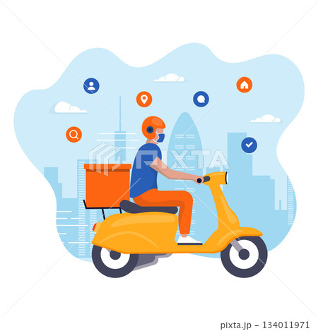 Flat Modern design Illustration of Delivery Concept 134011971