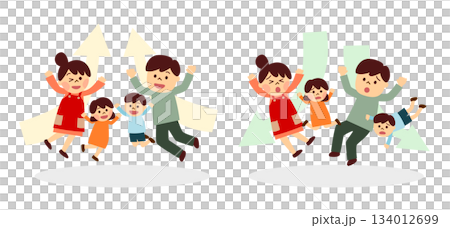 Set of jumping and falling families 134012699