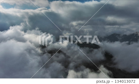 Aerial high view of dramatic clouds Aerial high view of dramatic clouds 134013072