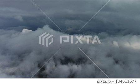 Aerial high view of dramatic clouds 134013077
