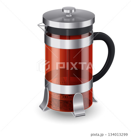 Glass teapot 134013299