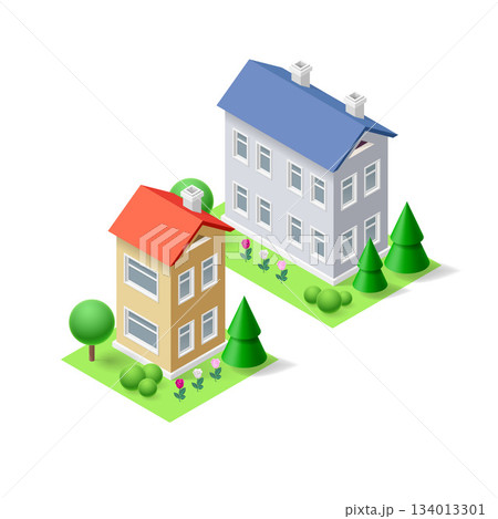 Isometric buildings 134013301