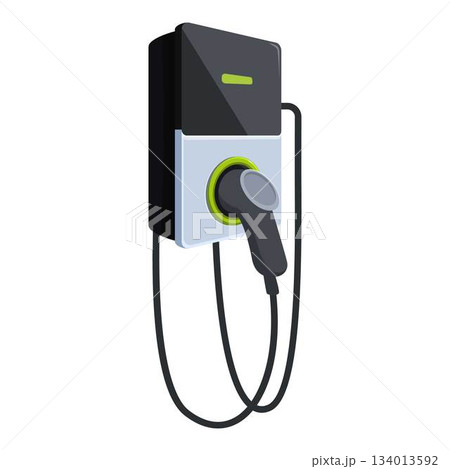 Electric vehicle charging station providing sustainable energy for modern transportation 134013592