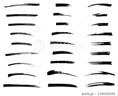 手書きのブラシストローク素材のセット 134016049