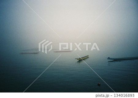 small boat on the sea 134016893