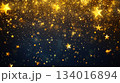 shining stars on golden abstract celebration winter glitter background 134016894