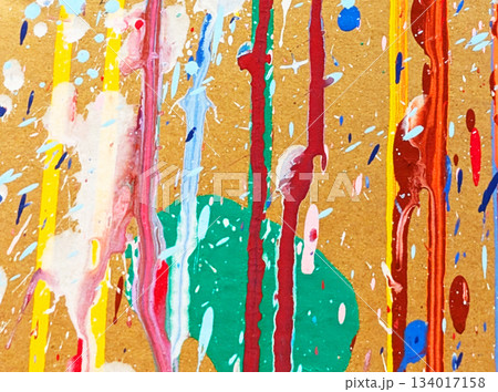 絵具が垂れた抽象アート背景_251207_17_B 絵具が垂れた抽象アート背景_251207_17_B 134017158