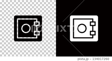 銀行の金庫室,金庫,銀行預金などを表すアイコン 134017260