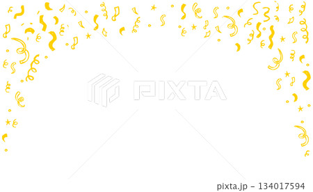 Firework Chalk border hand drawn star blink, firework, glitter silhouette and glowing symbols in sketch style set. Confetti doodle grunge simple decoration. 134017594