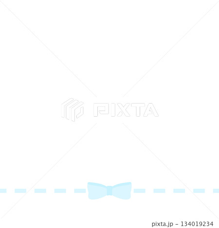 かわいいはしごレースのブルーフレーム　透過 134019234