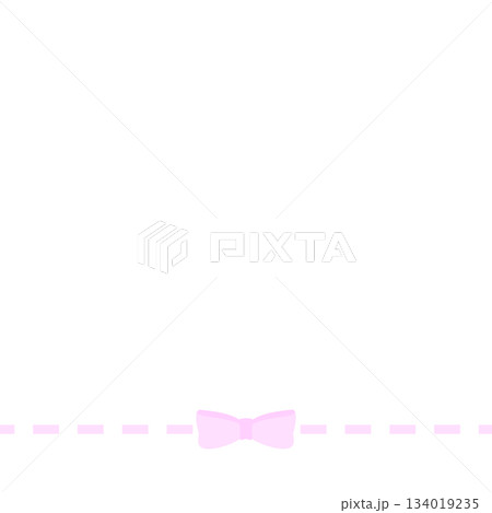 かわいいはしごレースのピンクフレーム　透過 134019235