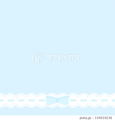 かわいいはしごレースのブルー背景 134019236