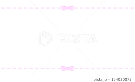 かわいい上下はしごレースのピンクフレーム　透過　16:9サイズ 134020072