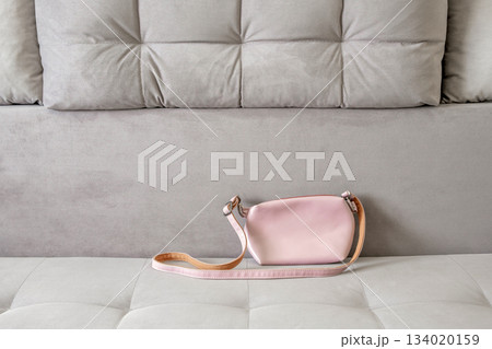 womens pink handbag with strap on sofa womens pink handbag with strap on sofa 134020159