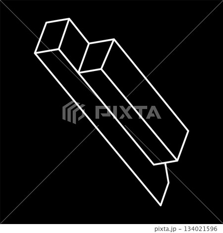 Impossible object. Optical illusion. 3d illustration. Geometric figures. optical art shapes. Escher style. Impossible object. Optical illusion. 3d illustration. Geometric figures. optical art shapes. Escher style. 134021596