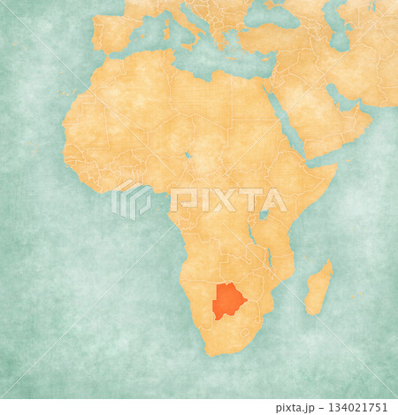 Map of Africa - Botswana 134021751