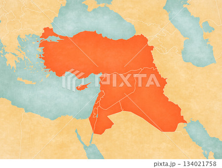 Map of Near East - All countries 134021758