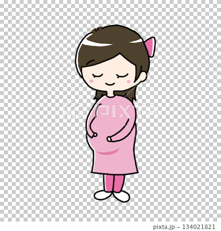 Illustration of pregnant women 134021821
