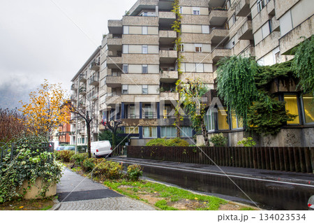 Residentiaal building in Italian city in winter 134023534