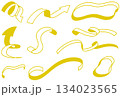 うねうねとした矢印、あしらいセット006 134023565