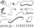 うねうねとした矢印、あしらいセット002 134023569