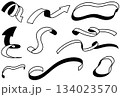 うねうねとした矢印、あしらいセット001 134023570