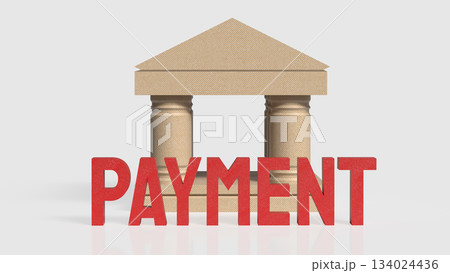 Banking Payment Financial Service Concept 3d render. 134024436