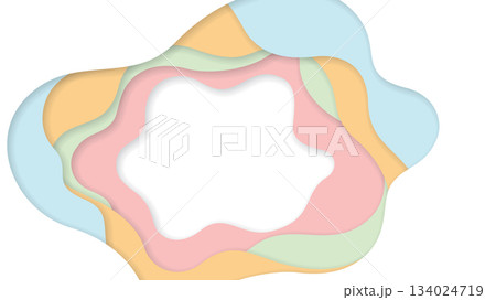Pastel freeform frames overlapping in layers Pastel freeform frames overlapping in layers 134024719