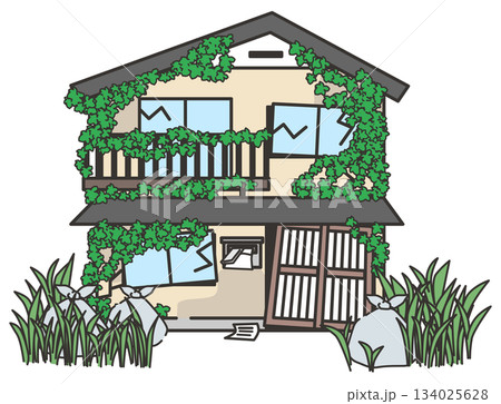 管理が不十分な中度の空き家 134025628