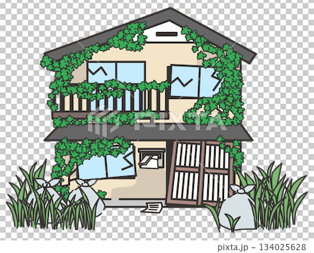 管理が不十分な中度の空き家 134025628