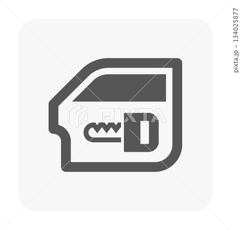 Car Door Lock Icon 134025877